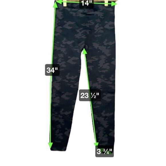Spanx Look‎ At Me Now Camo Seamless Leggings XL Navy High Rise Support - Picture 5 of 5